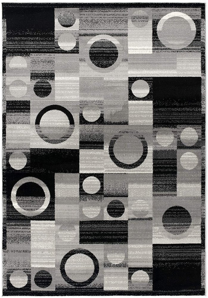 8' X 10' Gray Abstract Dhurrie Area Rug