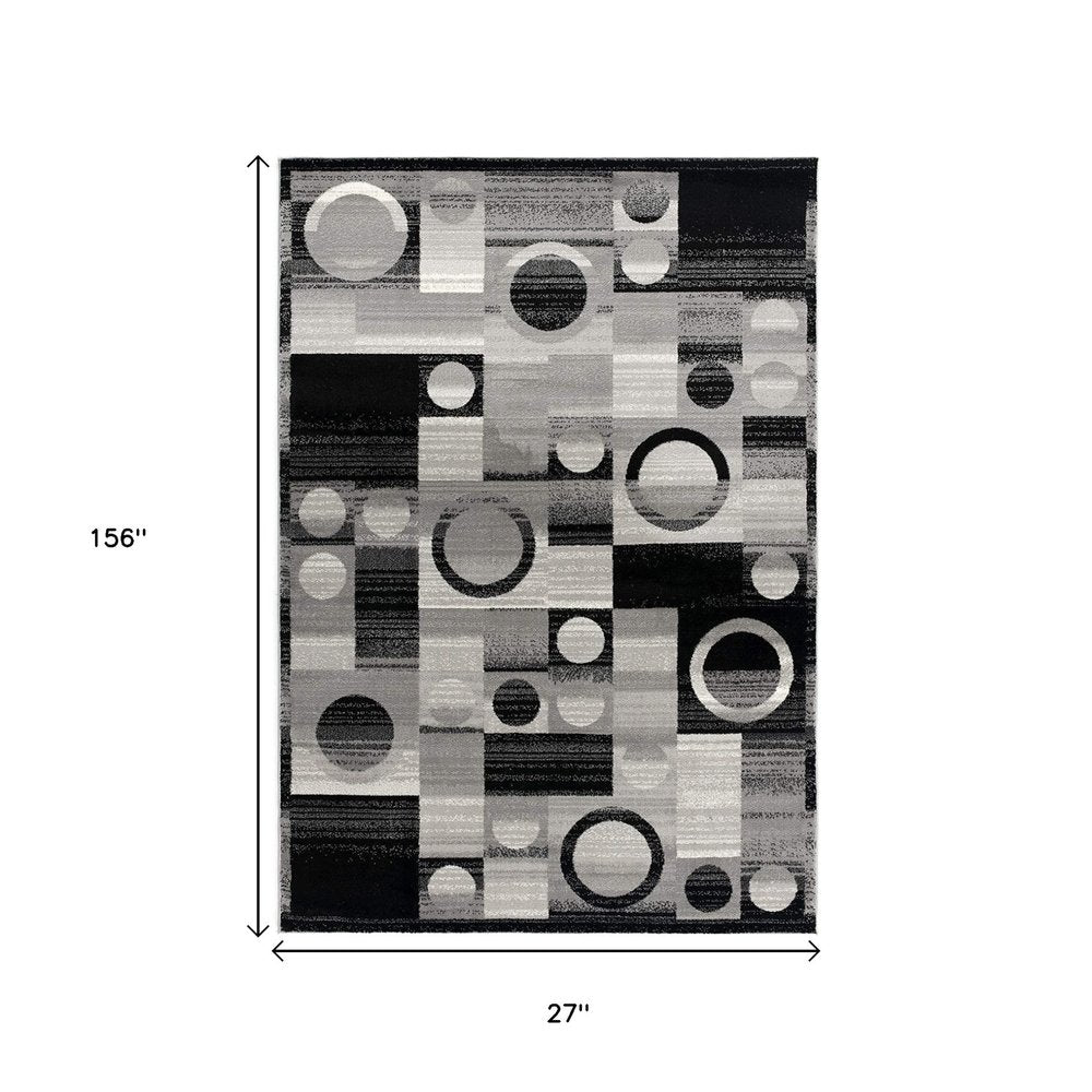 8' X 10' Gray Abstract Dhurrie Area Rug