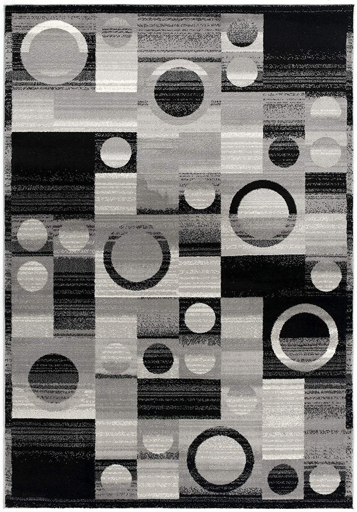 8' X 10' Gray Abstract Dhurrie Area Rug