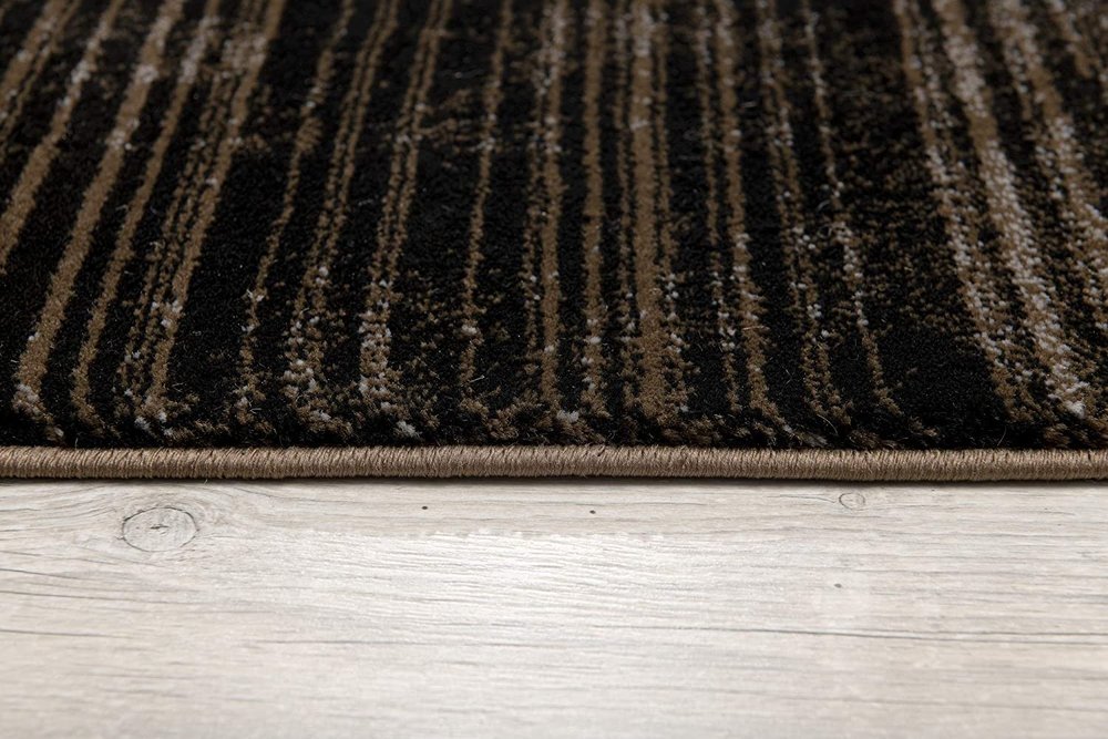 2' X 4' Beige And Brown Abstract Shag Area Rug