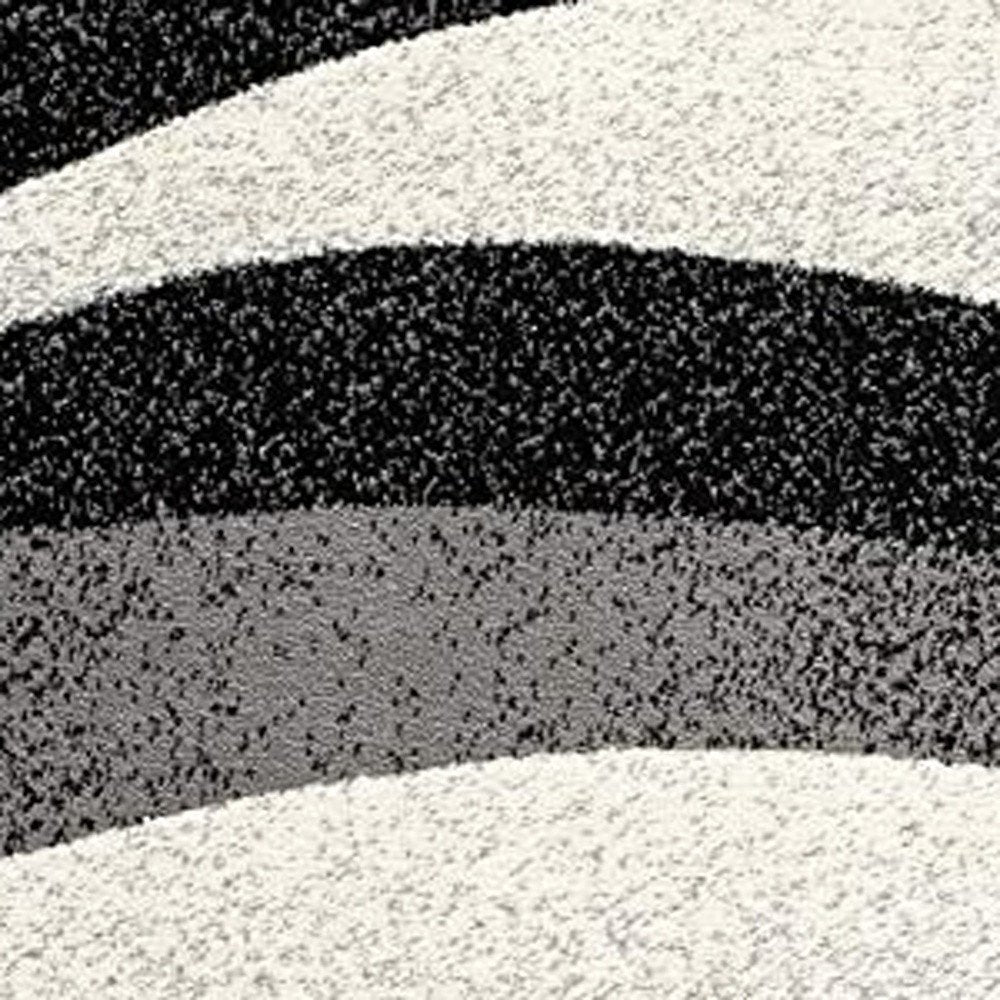 10' Gray Abstract Power Loom Runner Rug