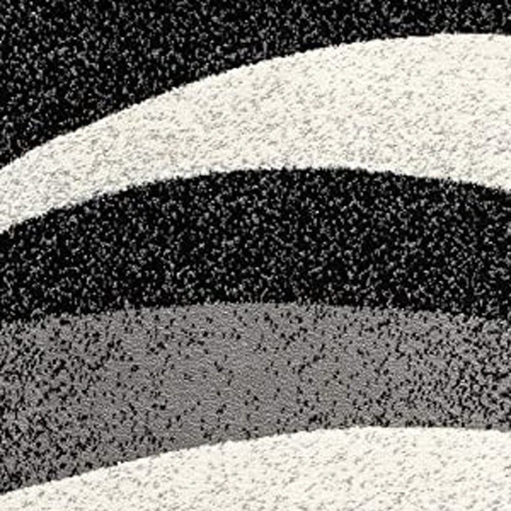 10' Gray Abstract Power Loom Runner Rug