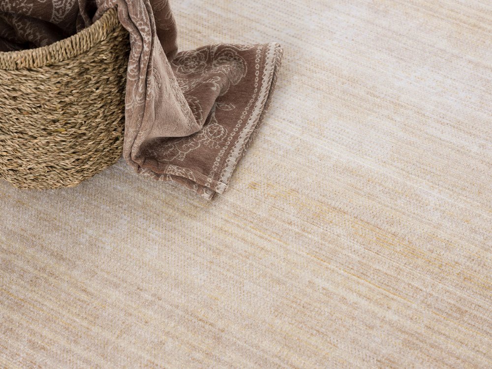 10' Beige And Blue Abstract Runner Rug