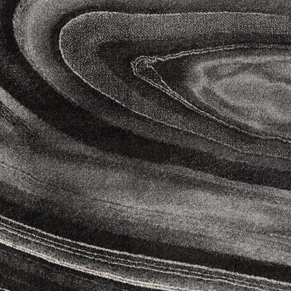 5' X 8' Dark Gray Abstract Illusional Area Rug