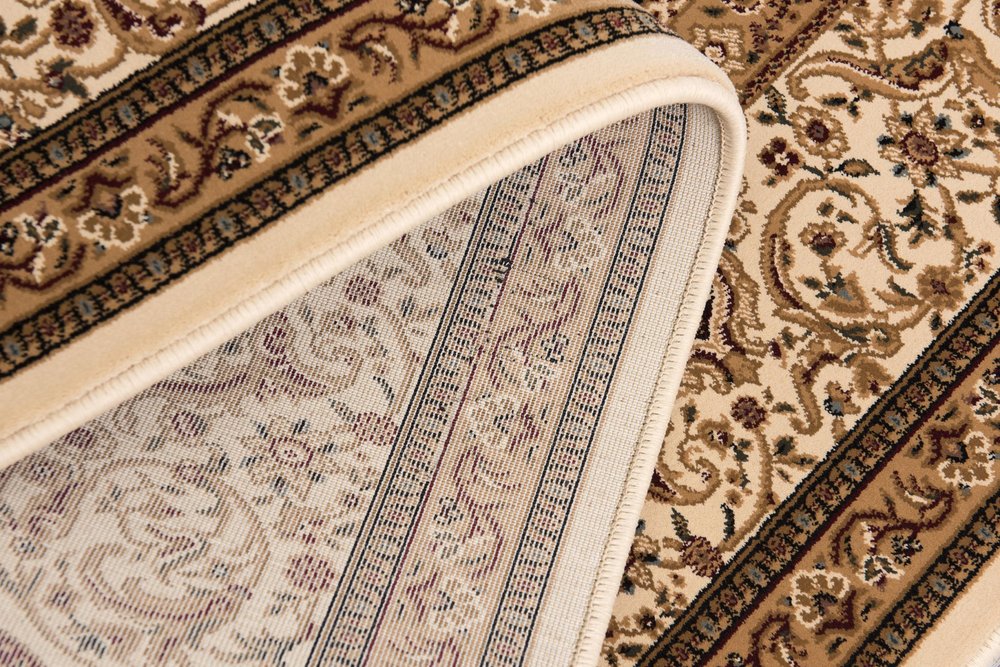 5' X 8' Black And Ivory Oriental Area Rug