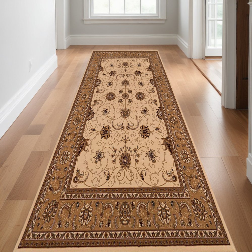 4' X 6' Beige And Ivory Oriental Area Rug