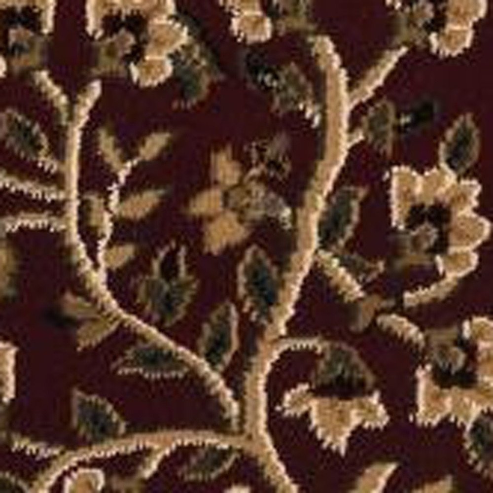 5' X 8' Beige and Black Oriental Power Loom Area Rug