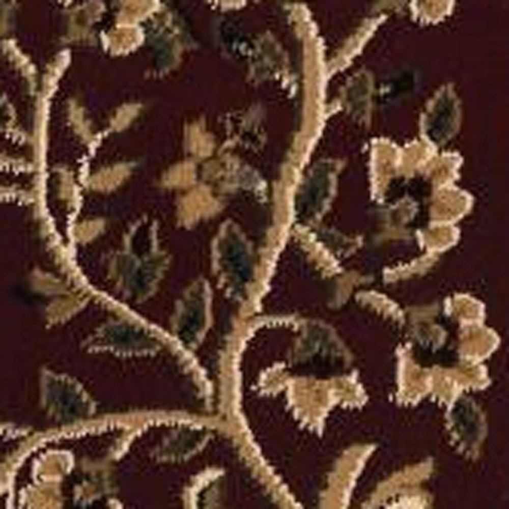 5' X 8' Beige and Black Oriental Power Loom Area Rug