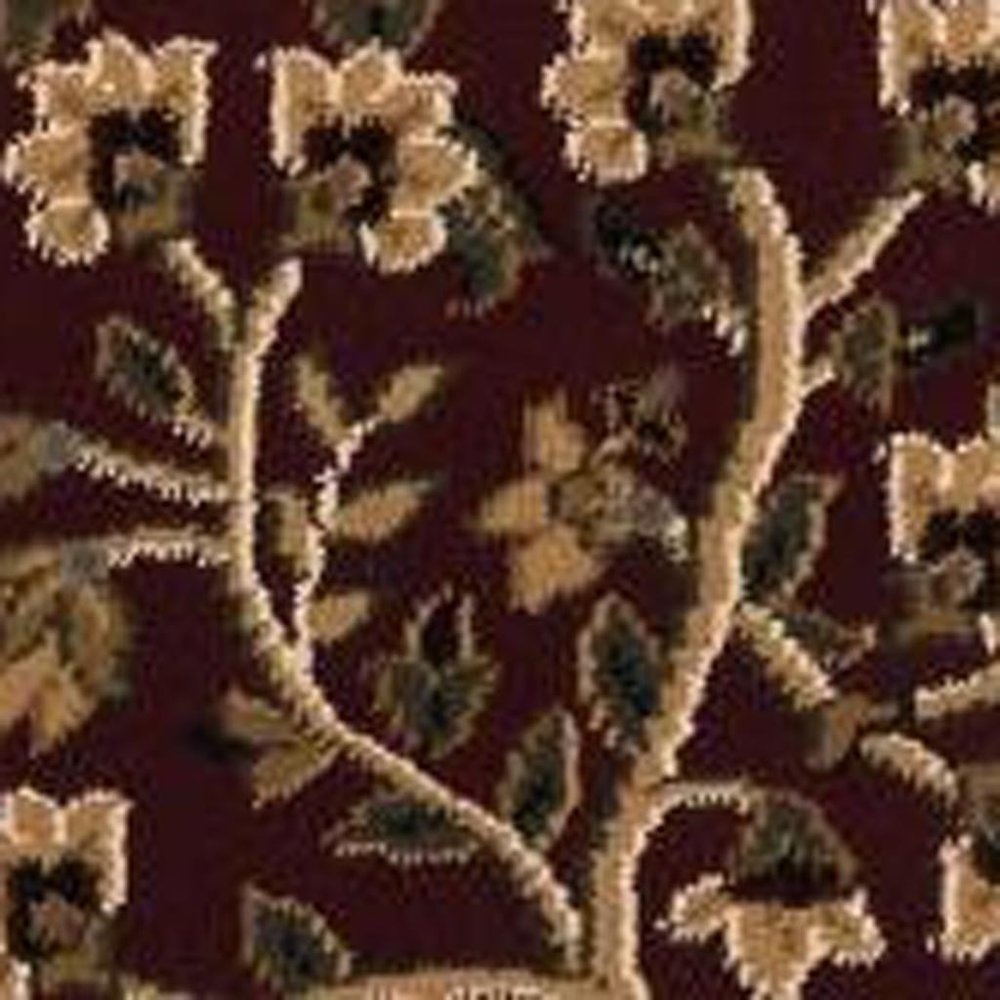 5' X 8' Beige and Black Oriental Power Loom Area Rug