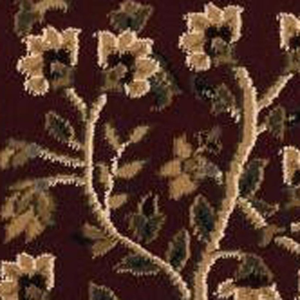 5' X 8' Beige and Black Oriental Power Loom Area Rug