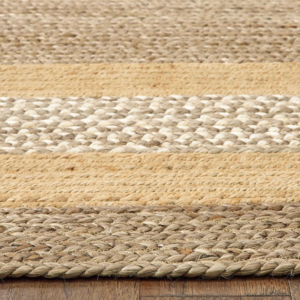4' X 6' Tan and Beige Bordered Area Rug