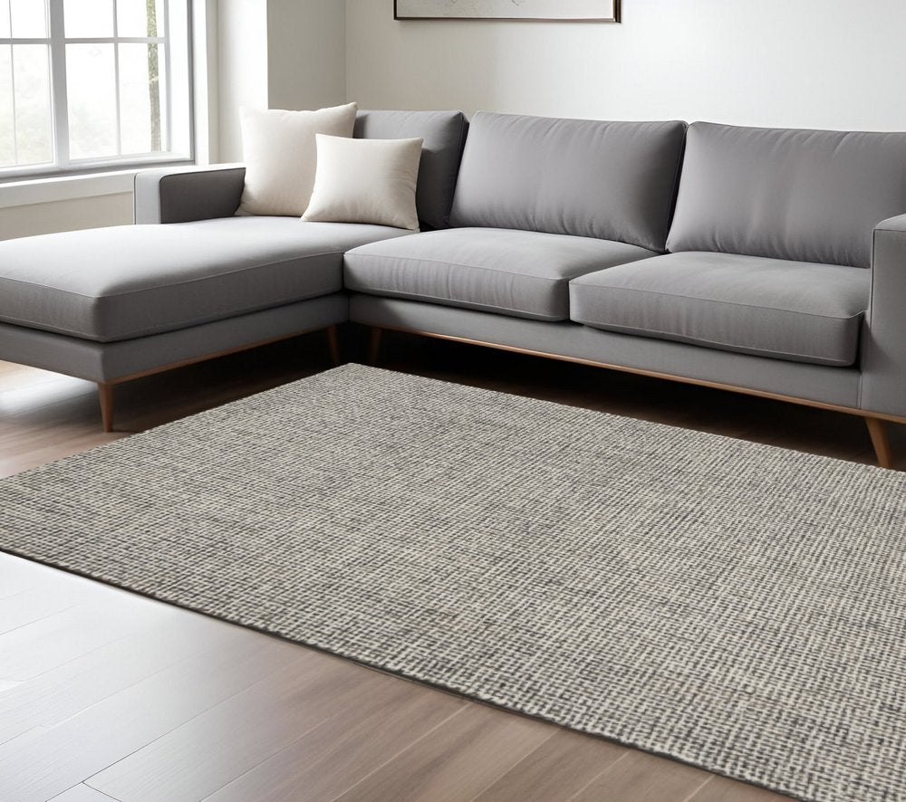 9' X 12' Brown Detailed Weave Area Rug