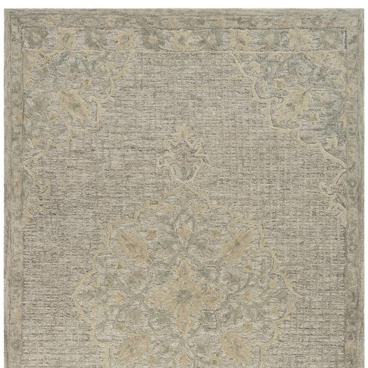 9' X 12' Blue Wool Hand Tufted Area Rug