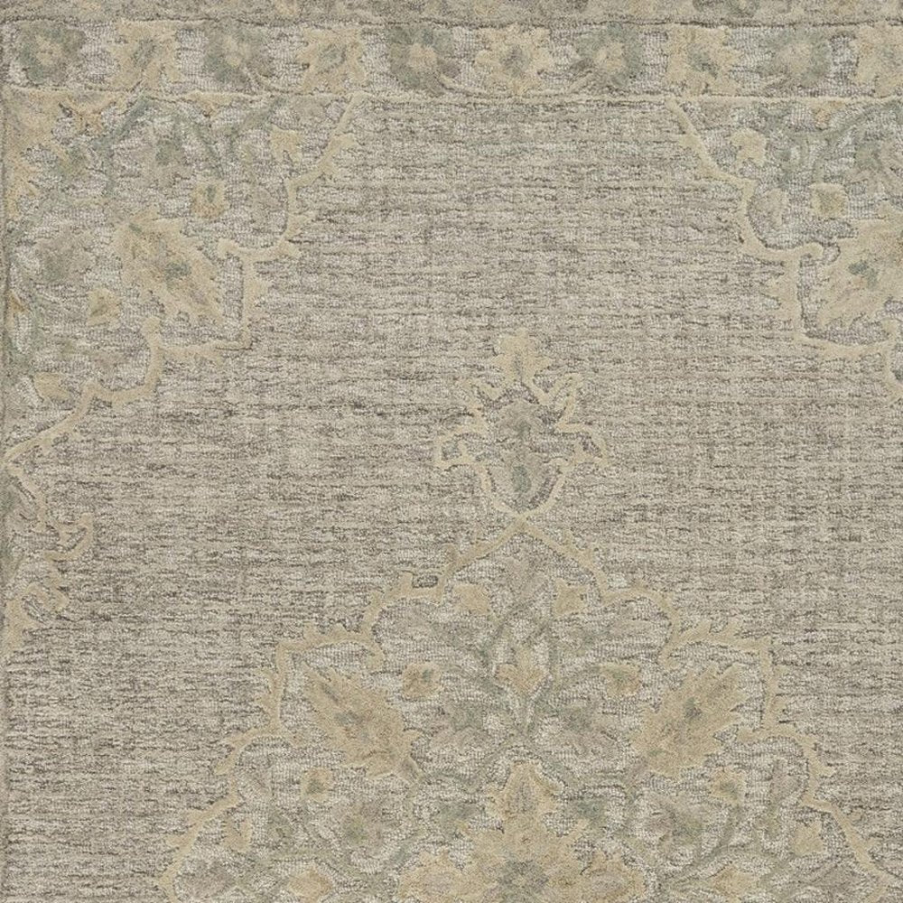 9' X 12' Blue Wool Hand Tufted Area Rug