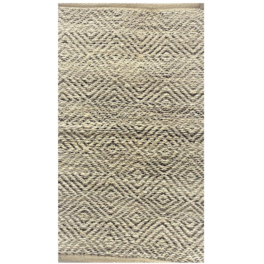 2' X 5' Tan And Gray Jute Hand Woven Area Rug
