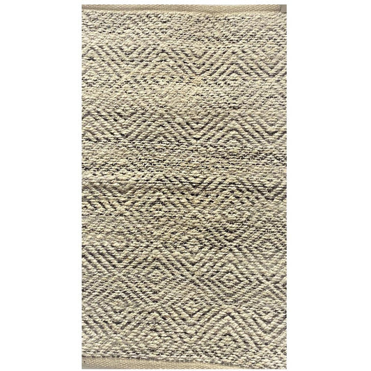 2' X 5' Tan And Gray Jute Hand Woven Area Rug