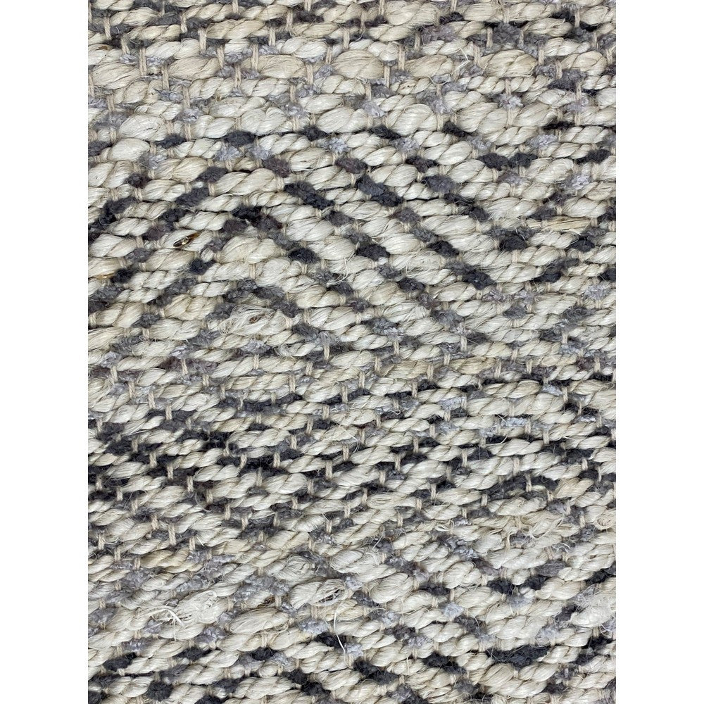 2' X 5' Tan And Gray Jute Hand Woven Area Rug