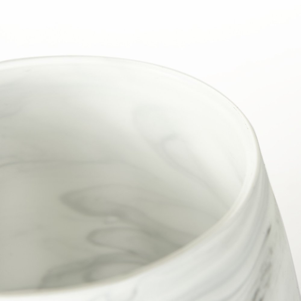 8" Gray Abstract Cylinder Crystal Glass Table Vase