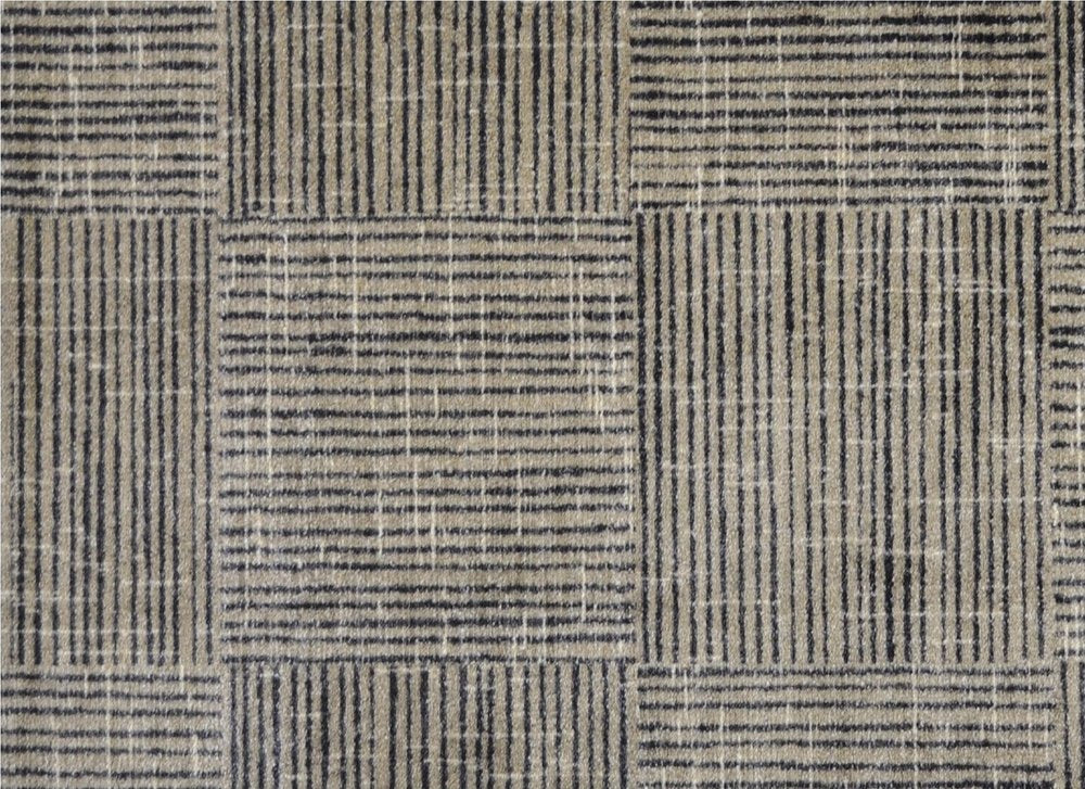 2' X 3' Modern Geo Lines in Squares Washable Floor Mat