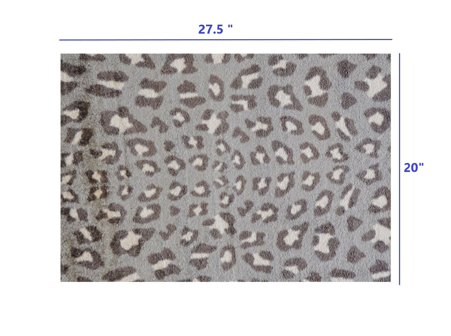 2' X 3' Gray And Ivory Animal Print Shag Area Rug