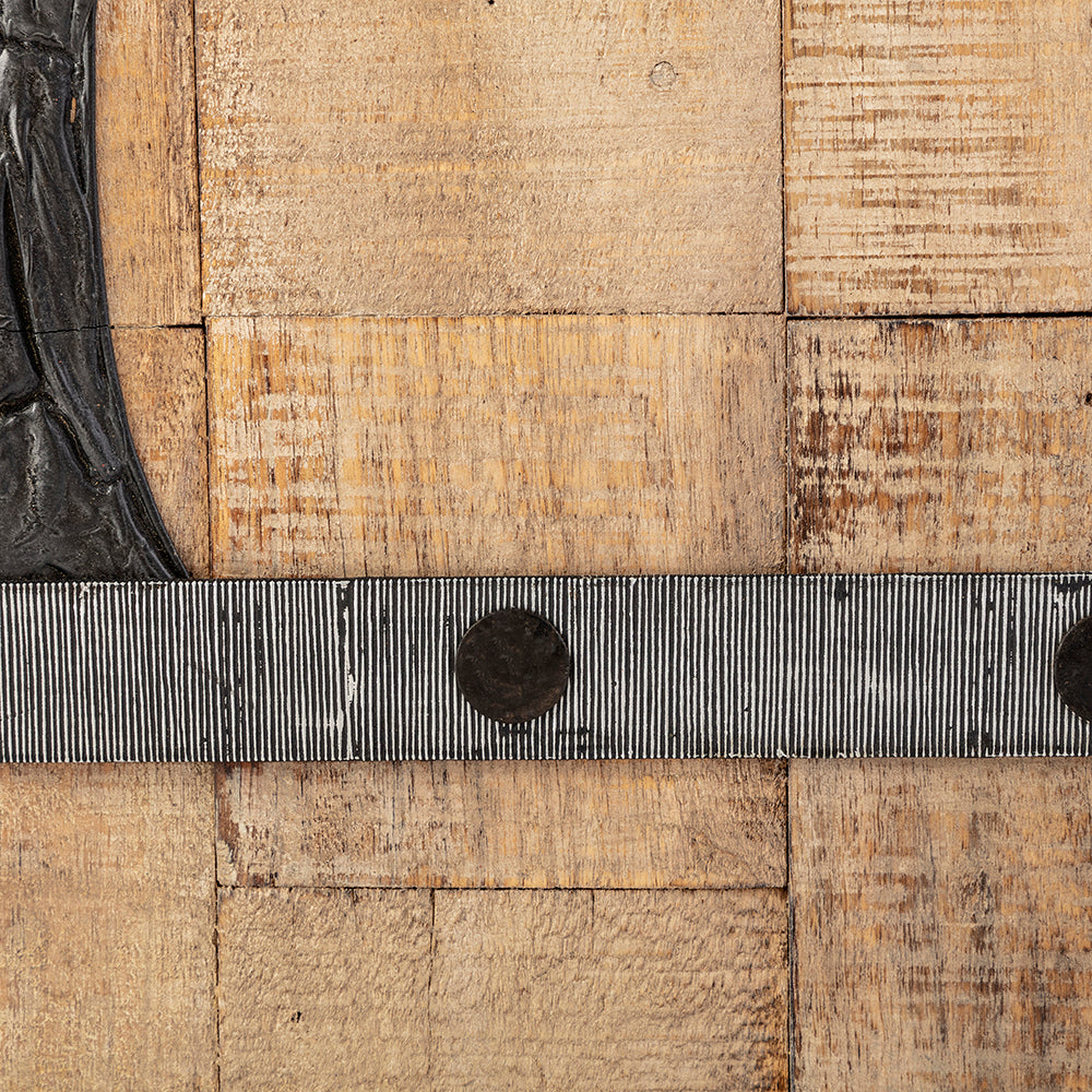 36" X 2" Brown Mango Wood Square Hanging Tapestry