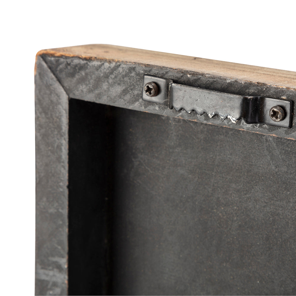 36" X 2" Brown Mango Wood Square Hanging Tapestry