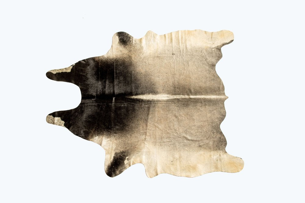 5' X 7' Gray Cowhide Ombre Handmade Area Rug