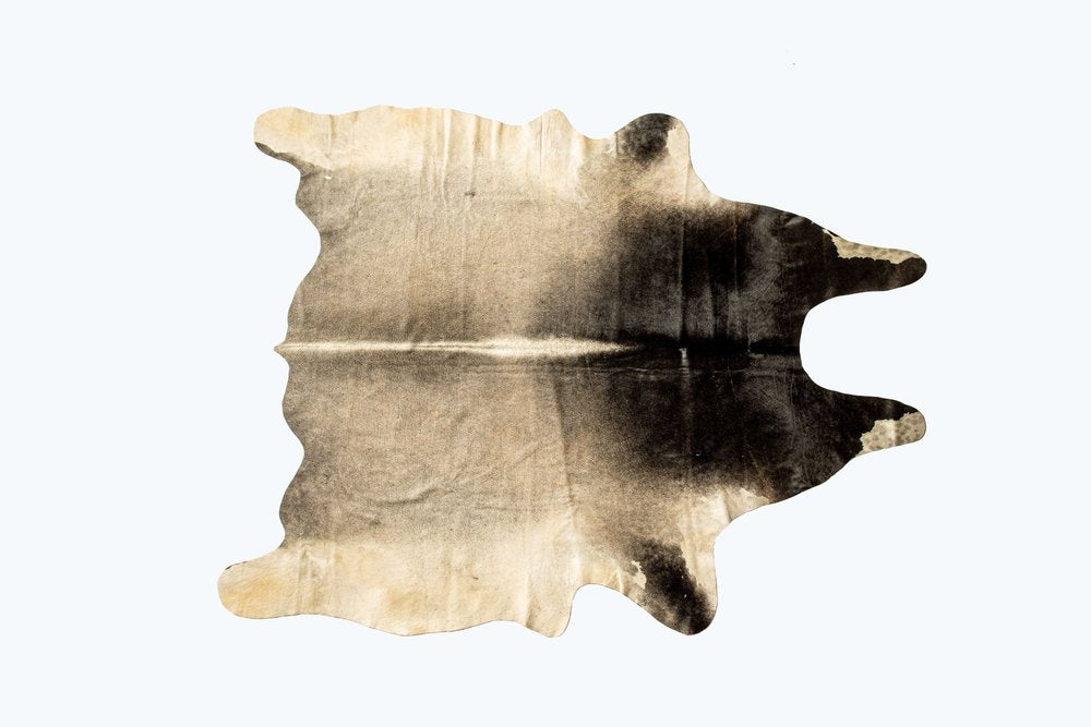 5' X 7' Gray Cowhide Ombre Handmade Area Rug