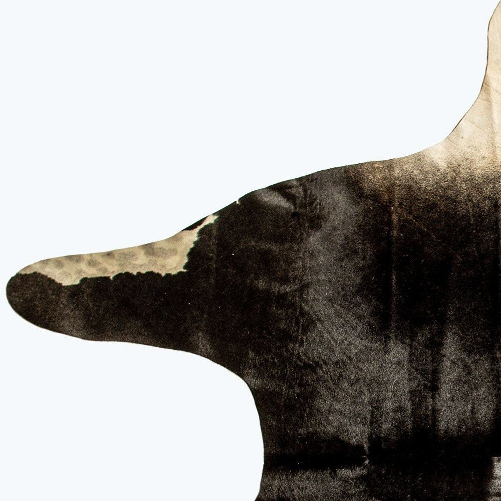 5' X 7' Gray Cowhide Ombre Handmade Area Rug