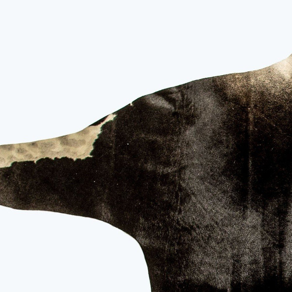 5' X 7' Gray Cowhide Ombre Handmade Area Rug