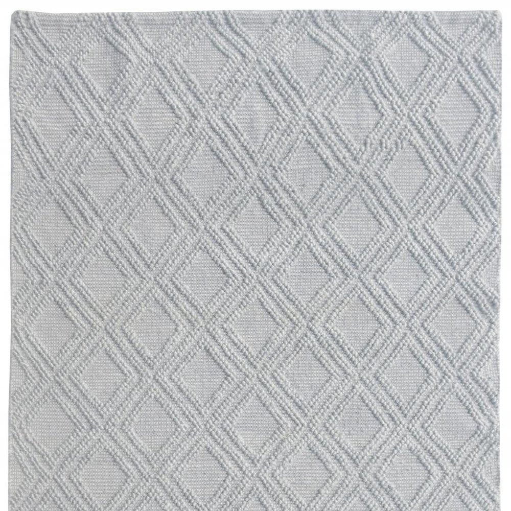 6' X 9' Gray Geometric Handmade Area Rug