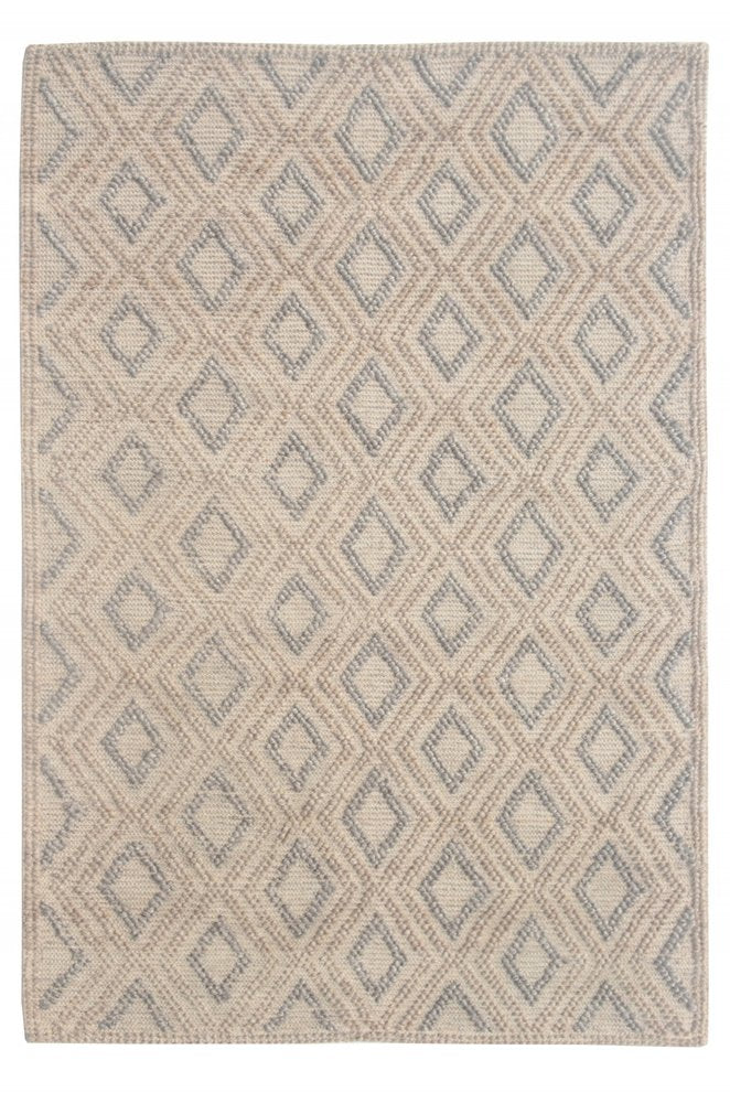 6' X 9' Natural Geometric Handmade Area Rug