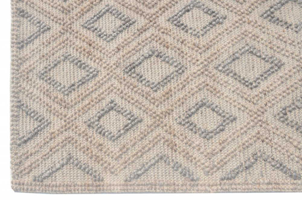 6' X 9' Natural Geometric Handmade Area Rug