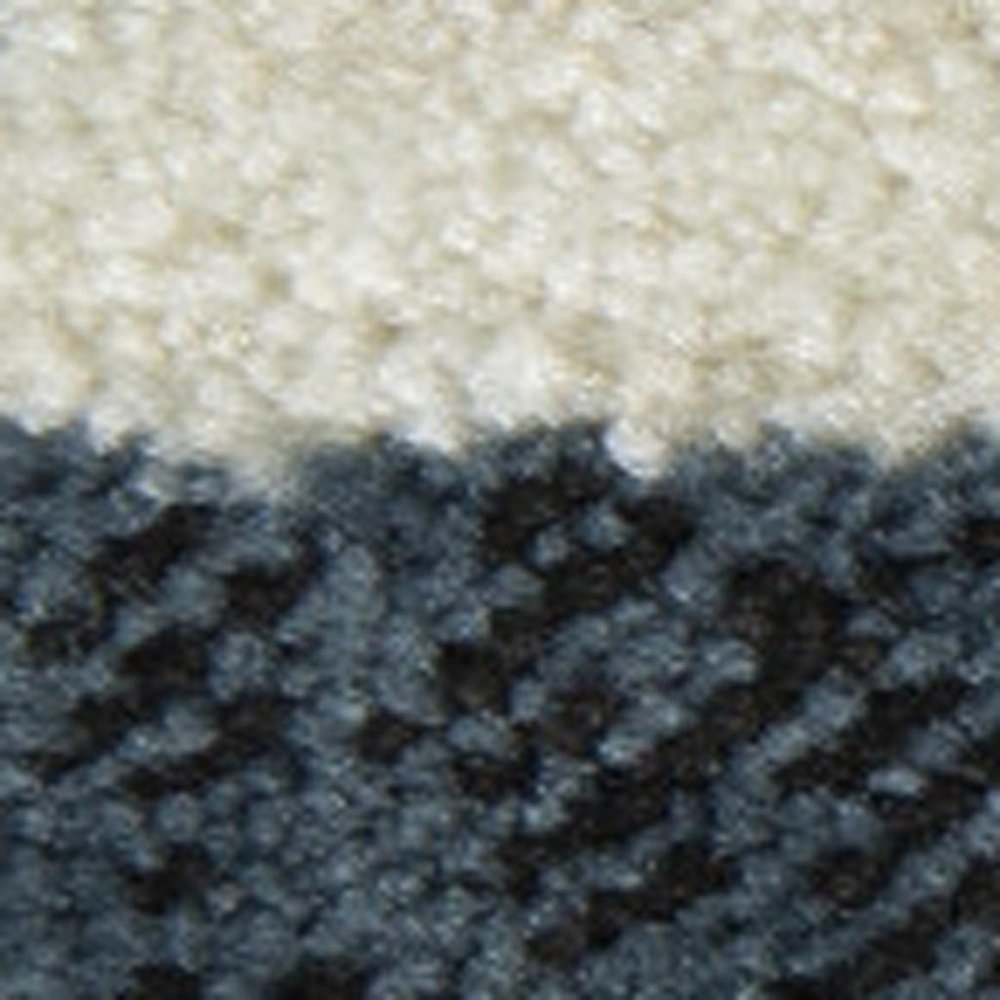 5' X 8' Beige Blue And Gray Geometric Area Rug