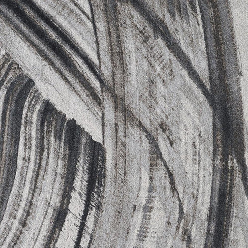 7' X 10' Gray and Ivory Abstract Area Rug