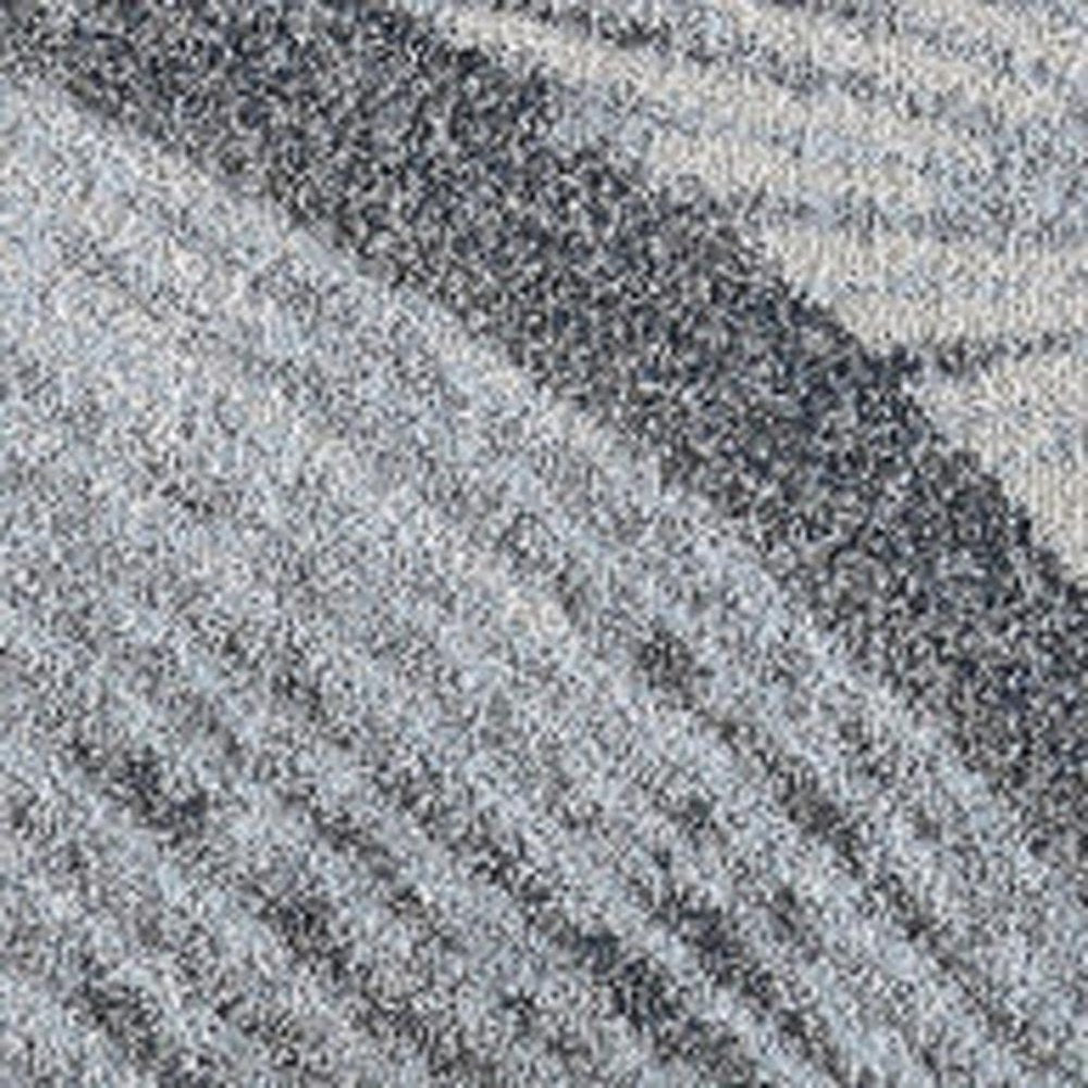 10' X 13' Gray Blue Abstract Waves Modern Area Rug