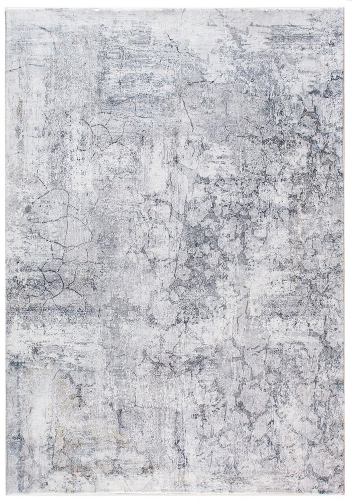 6' X 9' Gray And Ivory Abstract Area Rug