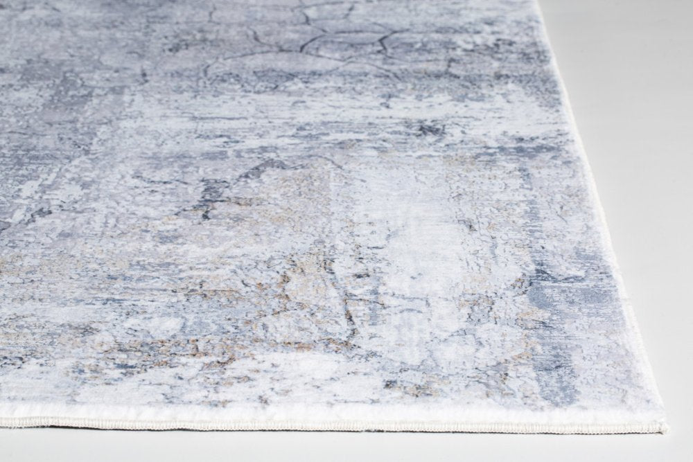 6' X 9' Gray And Ivory Abstract Area Rug