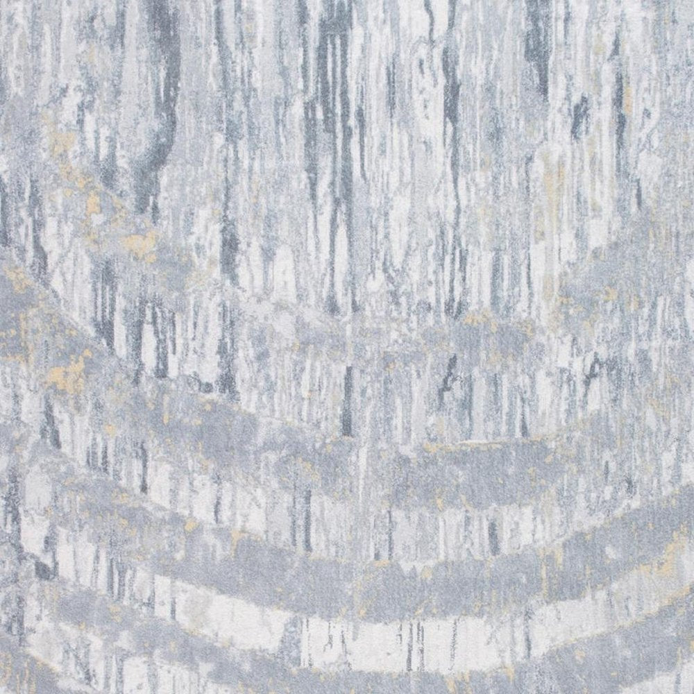 6' X 9' Gray And Ivory Abstract Area Rug