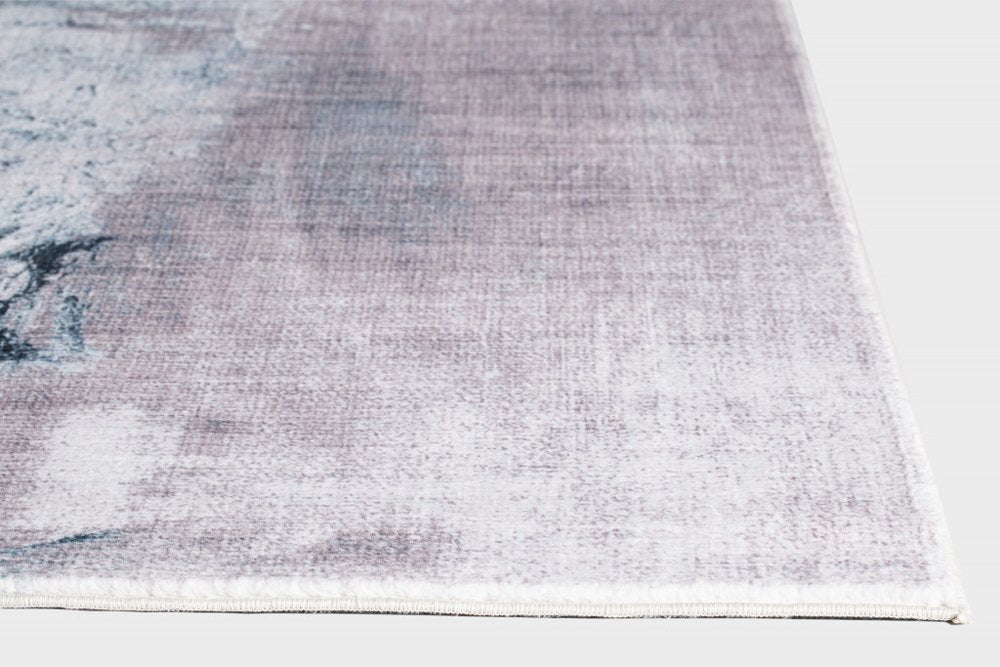 6' X 9' Sand Ivory And Black Abstract Area Rug