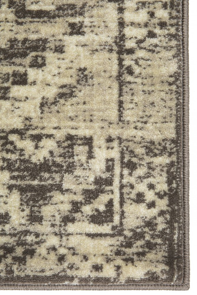 3' X 5' Gray And Brown Abstract Area Rug