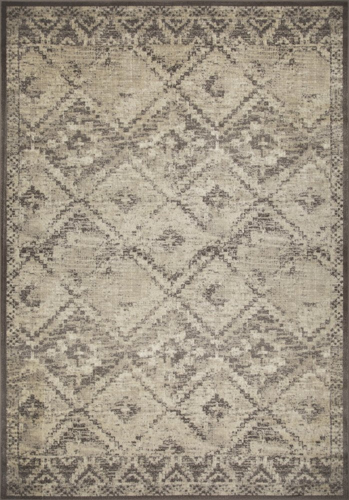 5' X 8' Gray And Brown Abstract Area Rug