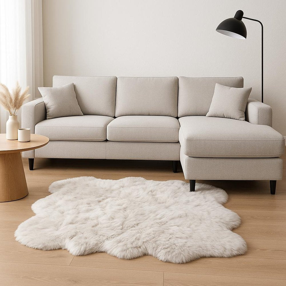5' X 6' Gray Faux Sheepskin Ombre Shag Washable Area Rug