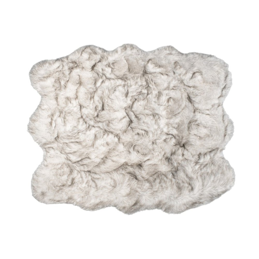 5' X 6' Chocolate Faux Sheepskin Ombre Shag Washable Area Rug