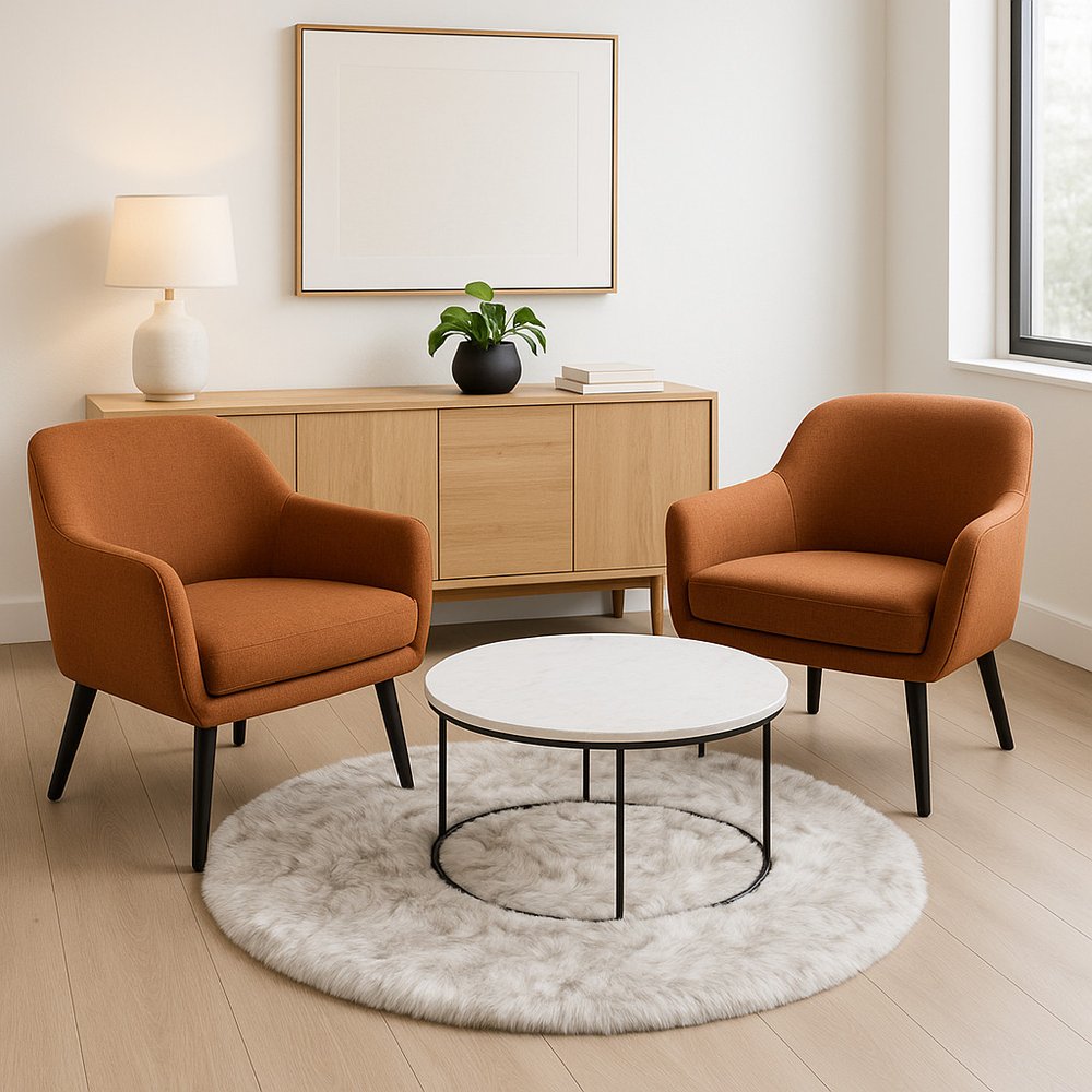 6' X 6' Ombre Grey Round Faux Fur Washable Non Skid Area Rug