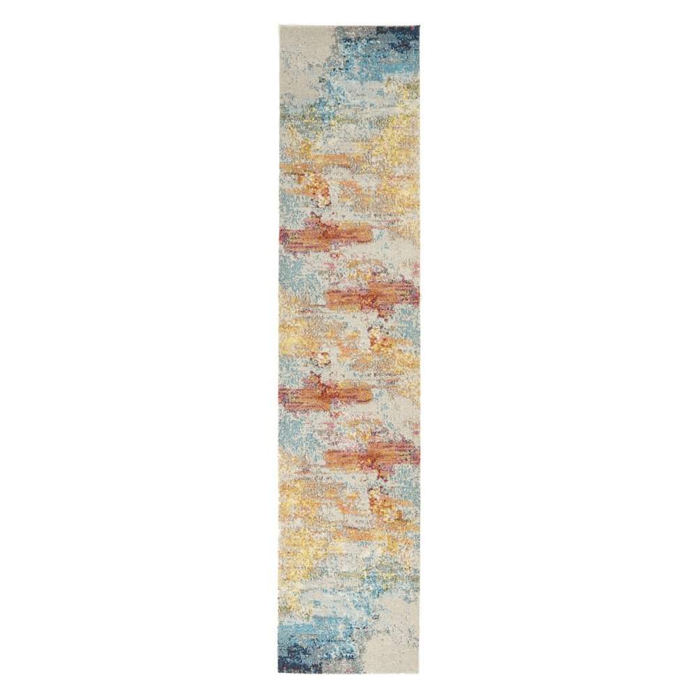 2' X 6' Sealife Abstract Power Loom Non Skid Runner Rug