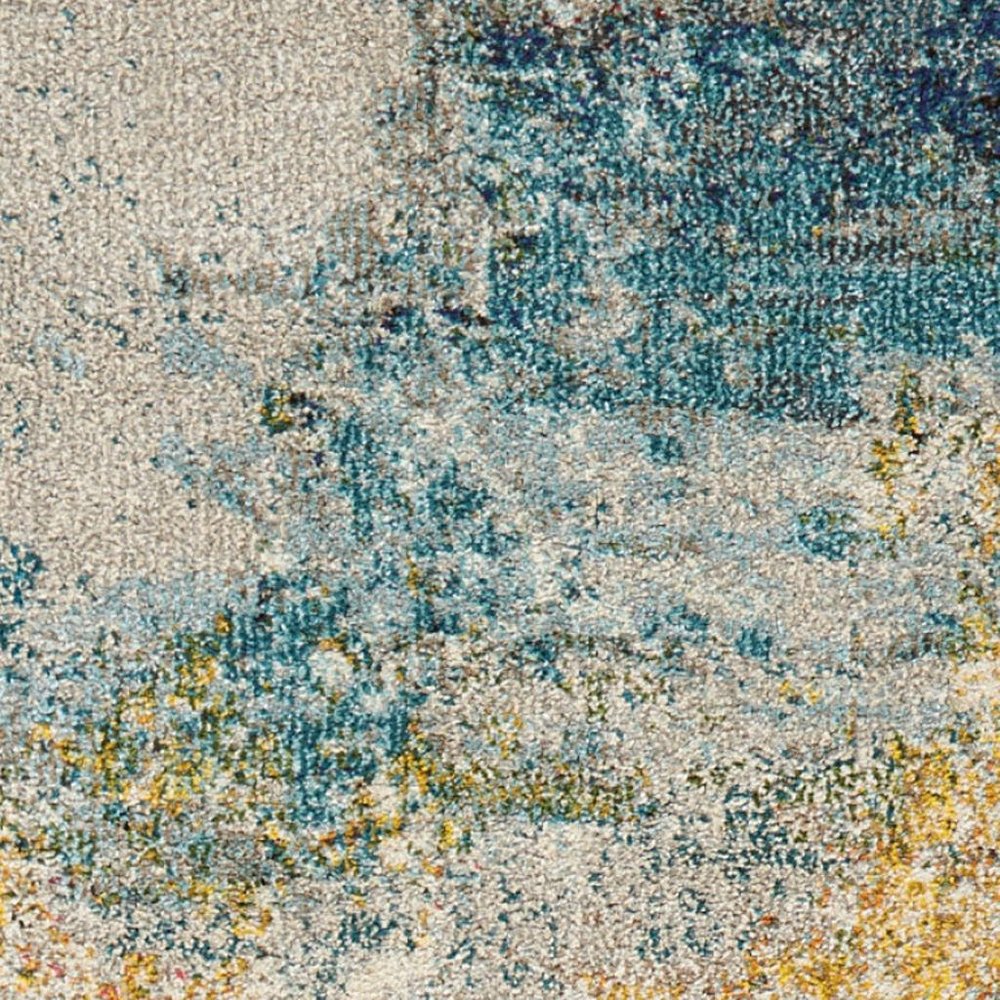 2' X 8' Sealife Abstract Power Loom Non Skid Runner Rug