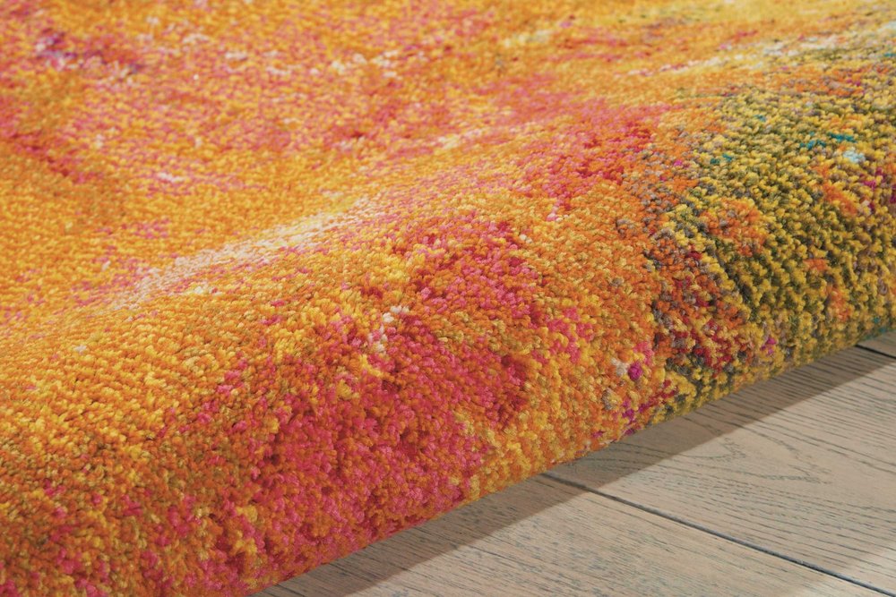 4' X 6' Palette Abstract Power Loom Non Skid Area Rug