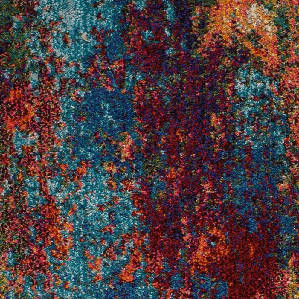 2' X 6' Atlantic Abstract Power Loom Non Skid Runner Rug