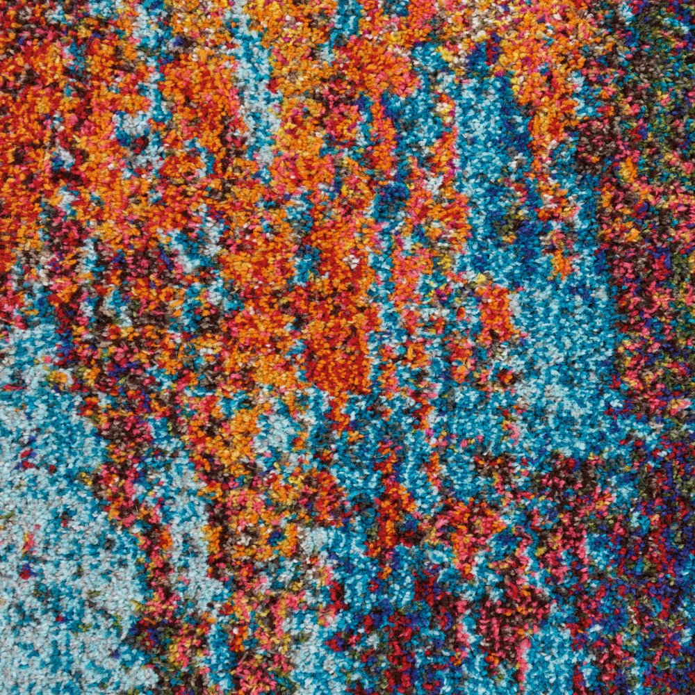 2' X 4' Atlantic Abstract Power Loom Non Skid Area Rug